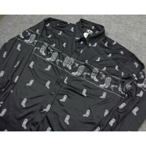 Roper Shirt Mens 2XL Black Pearl Snap Western Boot Print Cowboy Rodeo